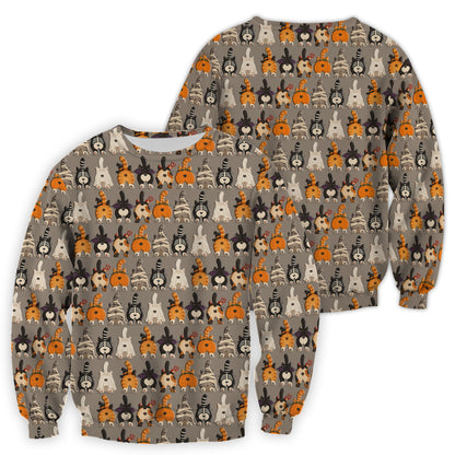 Funny Halloween Cat Butts in Skeleton Ghost and Pumpkin Costumes Nurse Scrub Top | NurseDailyLife